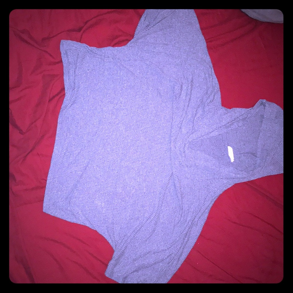 Crop top tee shirt with hood size Medium